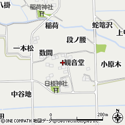 福島県伊達郡桑折町谷地観音堂24周辺の地図