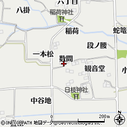 福島県伊達郡桑折町谷地数間5-1周辺の地図