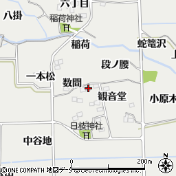 福島県伊達郡桑折町谷地観音堂16周辺の地図