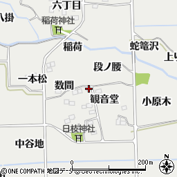 福島県伊達郡桑折町谷地観音堂17周辺の地図