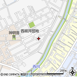 西坂井団地自治会館周辺の地図