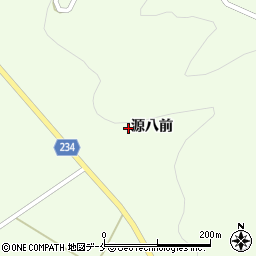 山形県米沢市小野川町源八前周辺の地図