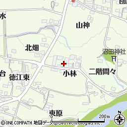 福島県国見町（伊達郡）徳江（小林）周辺の地図