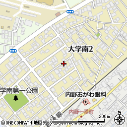 新潟県新潟市西区大学南周辺の地図
