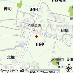 福島県国見町（伊達郡）徳江（山神）周辺の地図