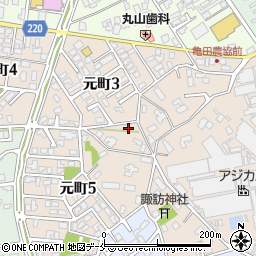 新潟県新潟市江南区元町周辺の地図
