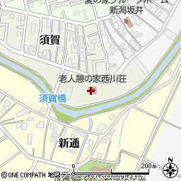 新潟市老人憩いの家　西川荘周辺の地図