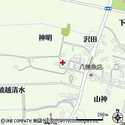 福島県国見町（伊達郡）徳江（神明）周辺の地図