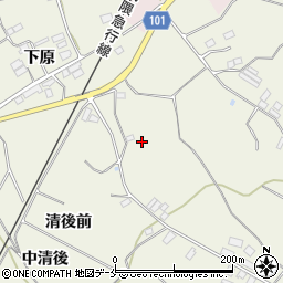 福島県伊達市梁川町八幡清後前周辺の地図