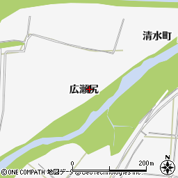 福島県伊達市梁川町（広瀬尻）周辺の地図