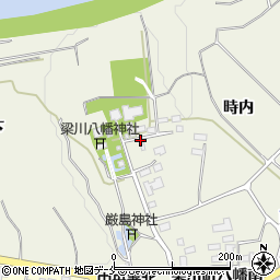 福島県伊達市梁川町八幡堂庭周辺の地図