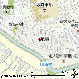 新潟県新潟市西区須賀周辺の地図