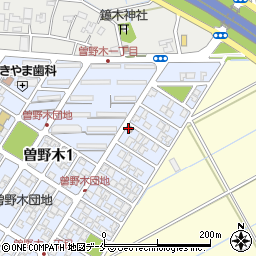 曽野木団地郵便局周辺の地図
