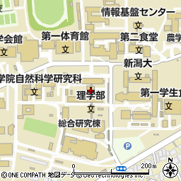 新潟大学　農学部附属フィールド科学教育研究センターセンター事務室兼企画交流部周辺の地図