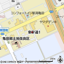 新潟県新潟市江南区東早通1丁目周辺の地図