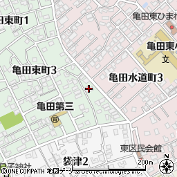 亀田卓球道場周辺の地図