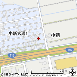 新潟県新潟市西区小新大通1丁目9-9周辺の地図