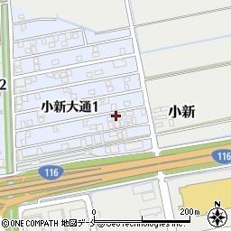 新潟県新潟市西区小新大通1丁目9-58周辺の地図