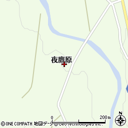 山形県米沢市小野川町夜鷹原周辺の地図