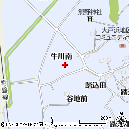 福島県新地町（相馬郡）大戸浜（牛川南）周辺の地図