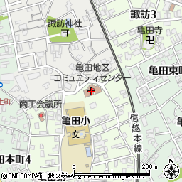 亀田地区コミュニティセンター周辺の地図