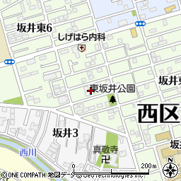 新潟県新潟市西区坂井東6丁目27周辺の地図