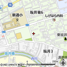 新潟県新潟市西区坂井東6丁目周辺の地図