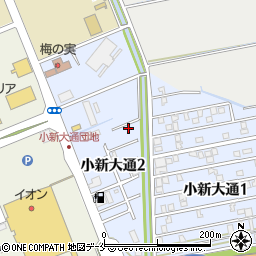 新潟県新潟市西区小新大通2丁目4周辺の地図