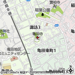 亀田寺周辺の地図