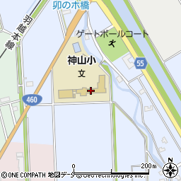 阿賀野市立神山小学校周辺の地図