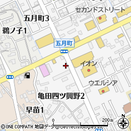 扇屋新潟亀田店周辺の地図