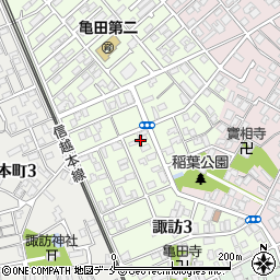 新潟県新潟市江南区諏訪2丁目周辺の地図