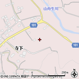 福島県伊達市梁川町舟生寺ノ上山周辺の地図
