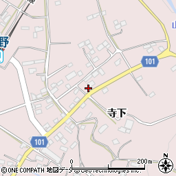 福島県伊達市梁川町舟生（寺下）周辺の地図