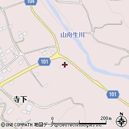 福島県伊達市梁川町舟生寺ノ上周辺の地図