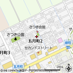 新潟県新潟市江南区五月町周辺の地図