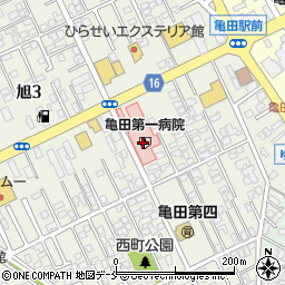 亀田第一病院周辺の地図