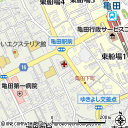 亀田郵便局周辺の地図