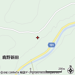 福島県伊達市梁川町山舟生鹿野新田周辺の地図