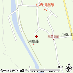小野川温泉　河鹿荘周辺の地図