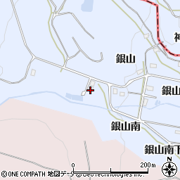 福島県桑折町（伊達郡）北半田（銀山南）周辺の地図