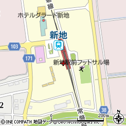 福島県相馬郡新地町駅前周辺の地図