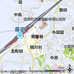 福島県国見町（伊達郡）山崎（熊野前）周辺の地図