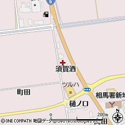 福島県新地町（相馬郡）谷地小屋（須賀酒）周辺の地図