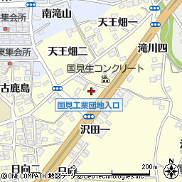 福島県伊達郡国見町藤田沢田三周辺の地図