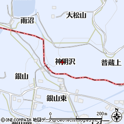 福島県国見町（伊達郡）泉田（神明沢）周辺の地図