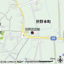 笹野民芸館周辺の地図