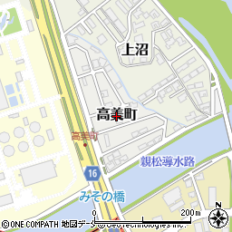 新潟県新潟市中央区高美町周辺の地図