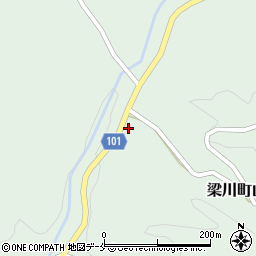福島県伊達市梁川町山舟生屏風作34周辺の地図