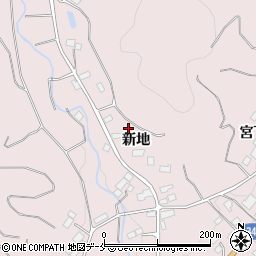 福島県伊達市梁川町五十沢新地周辺の地図